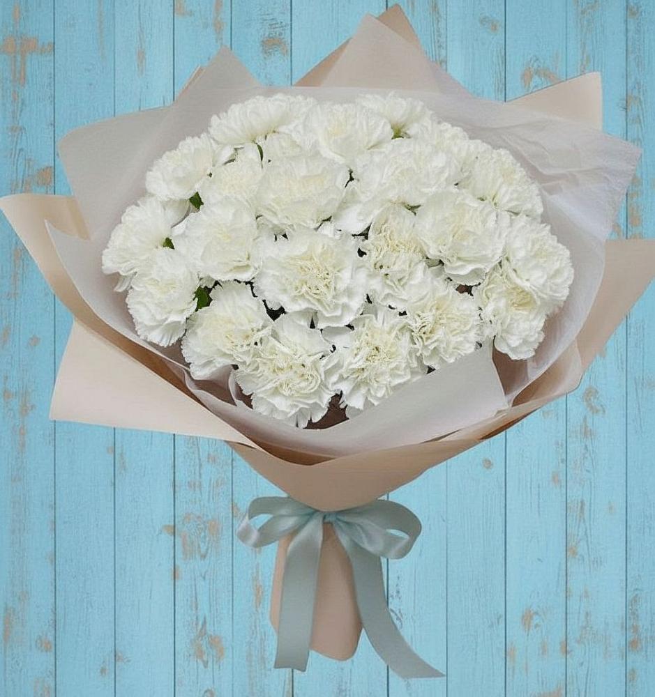 Букет цветов из: Гвоздики в Строителе