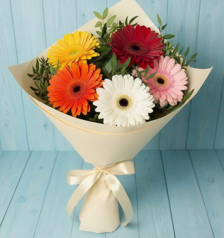 Букет цветов из: Герберы в Строителе
