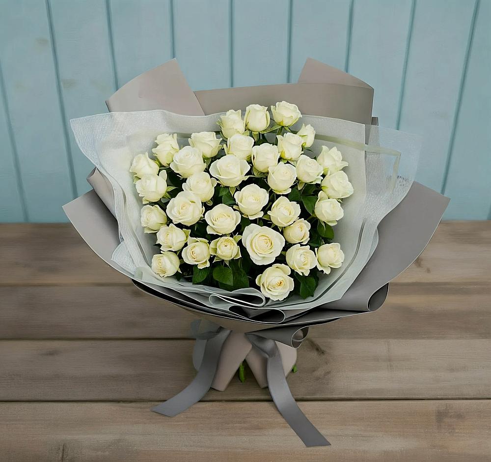 Букет Белоснежная нежность в Строителе