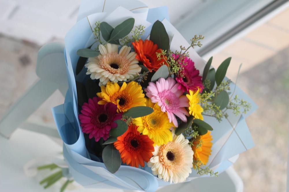 Букет цветов из: Герберы в Строителе