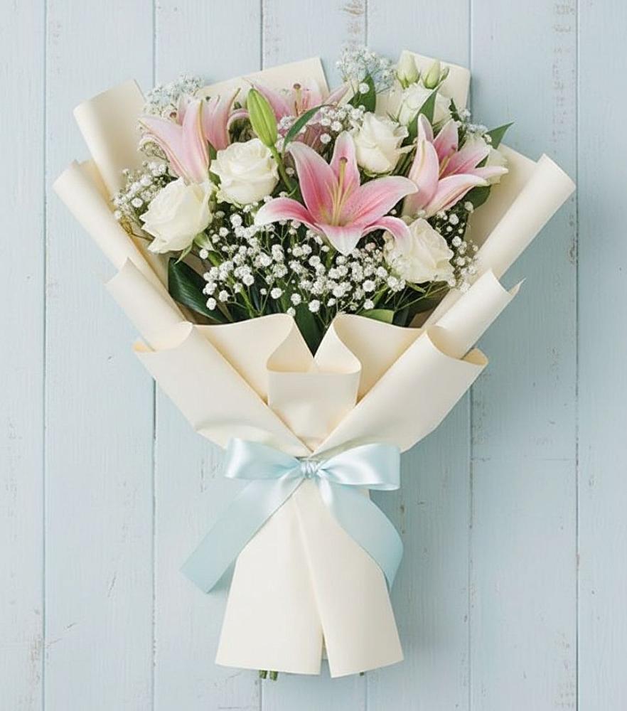 Букет цветов из: Лилии в Строителе