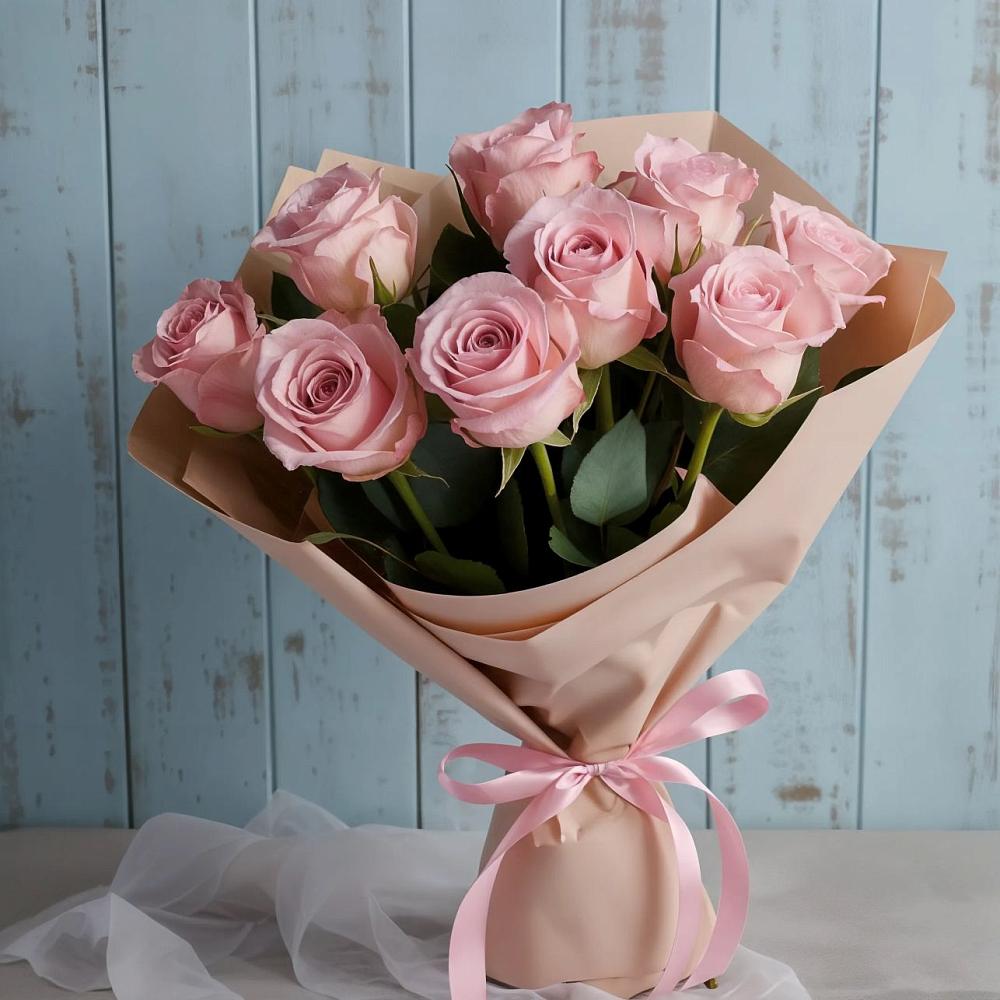 Букет цветов из: Розы в Строителе