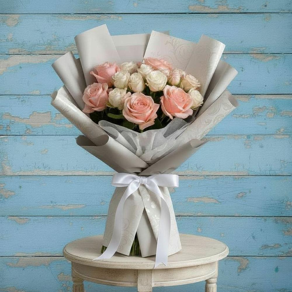 Букет цветов из: Розы в Строителе