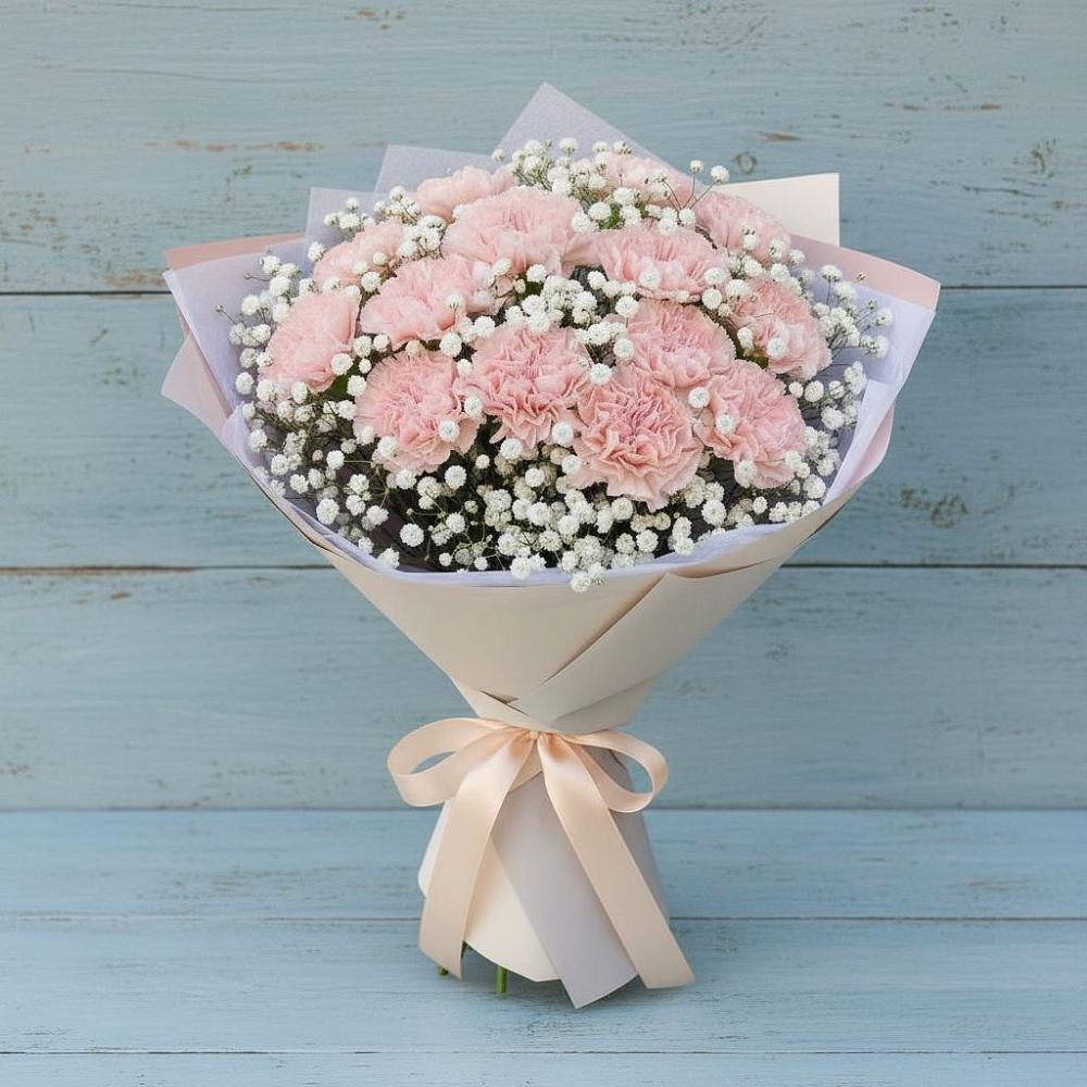 Букет цветов из: Гвоздики в Строителе