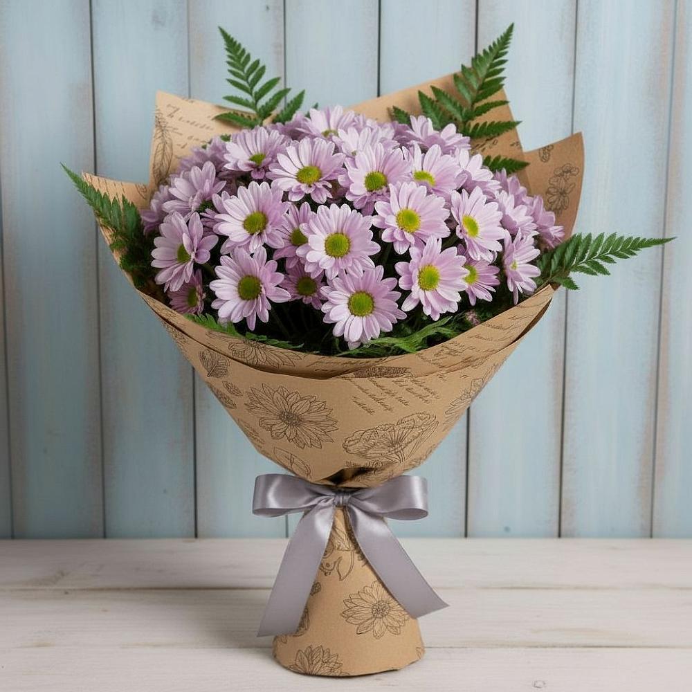 Букет цветов из: Хризантемы в Строителе