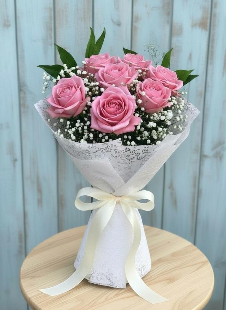 Букет цветов из: Розы в Строителе