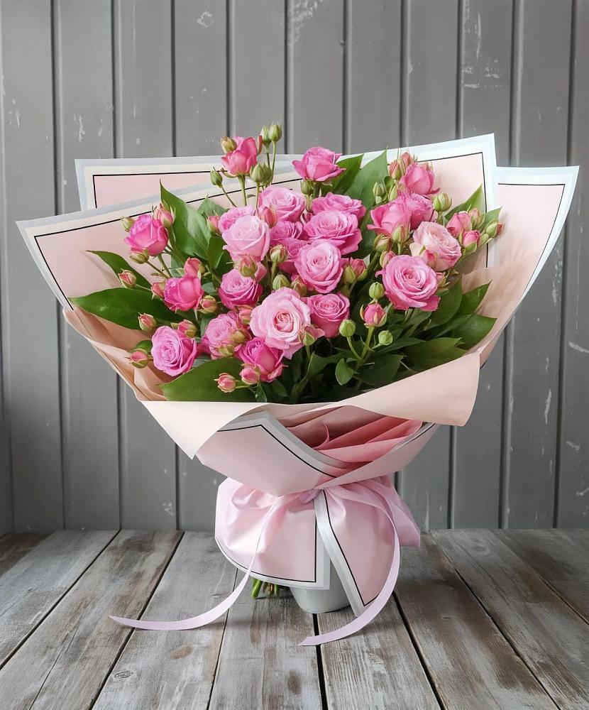 Букет Розовый кустик в Строителе