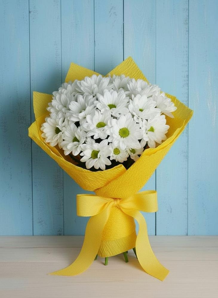 Букет цветов из: Хризантемы в Строителе