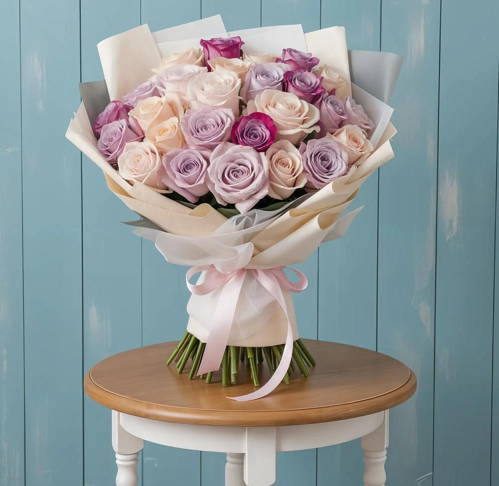 Букет цветов из: Розы в Строителе