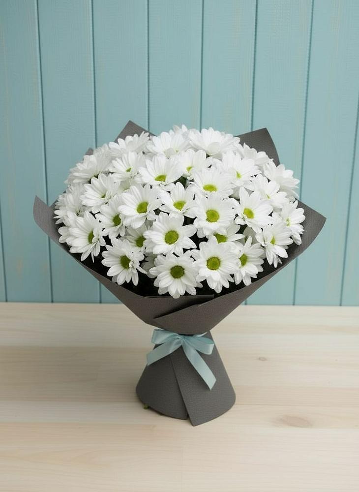 Букет цветов из: Хризантемы в Строителе