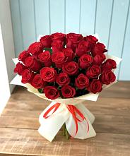 Букет 29 Красных роз в Строителе