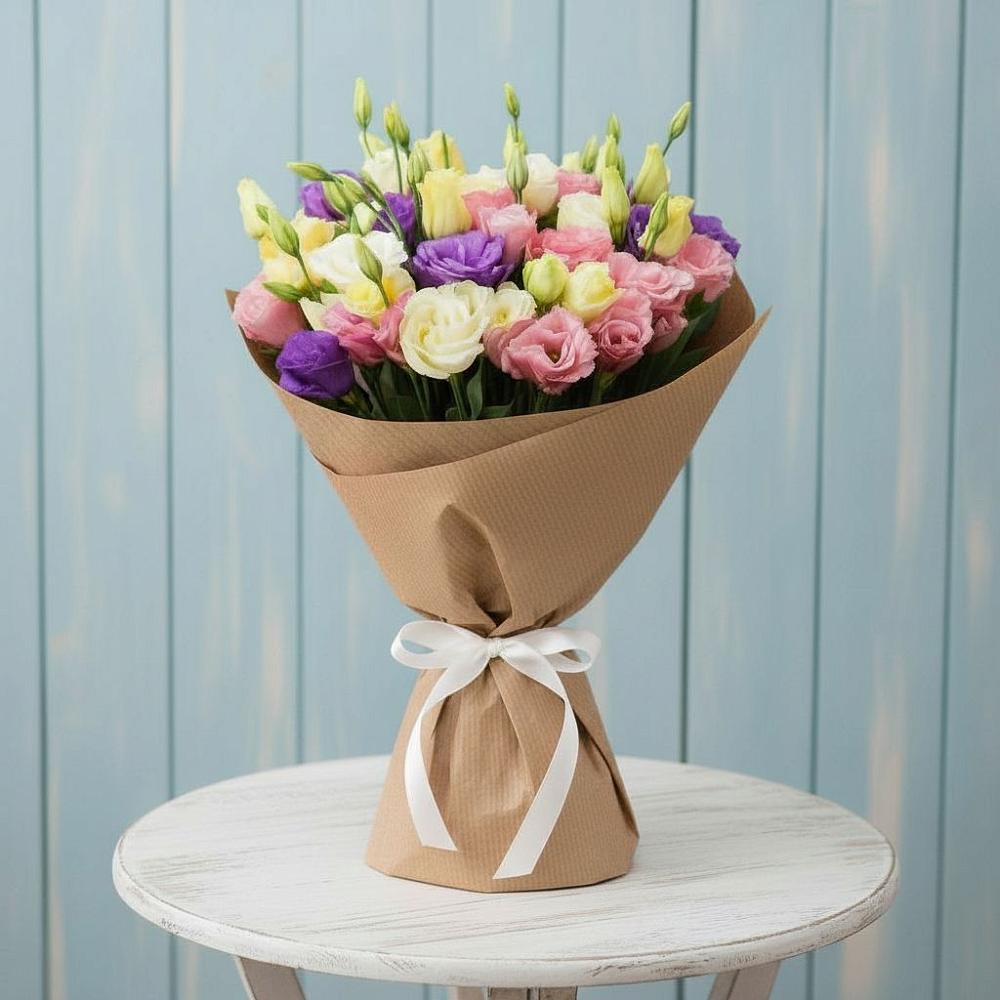 Букет цветов из: Лизиантусы в Строителе