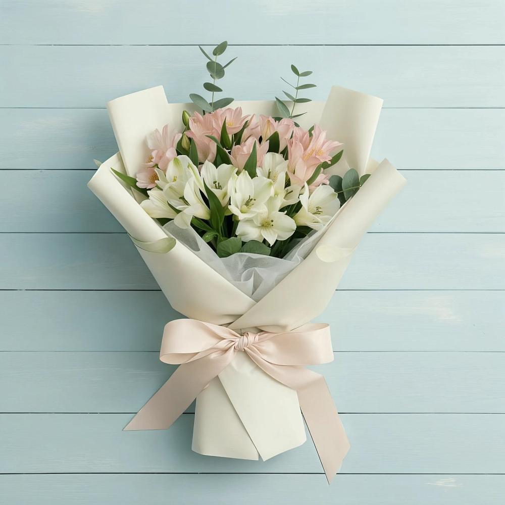 Букет цветов из: Альстромерии в Строителе