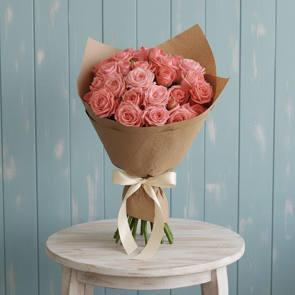 Букет цветов из: Розы в Строителе